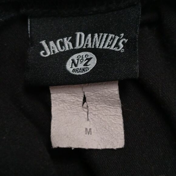 Jack Daniels black short sleeve fitted logo t shirt Sz M EUC - Picture 6 of 6